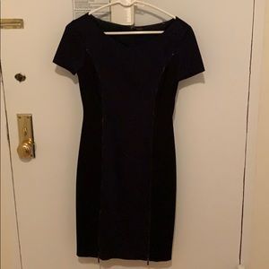 Elie Tahari navy blue and black dress.
